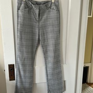 Black and white plaid dress pants size 4S